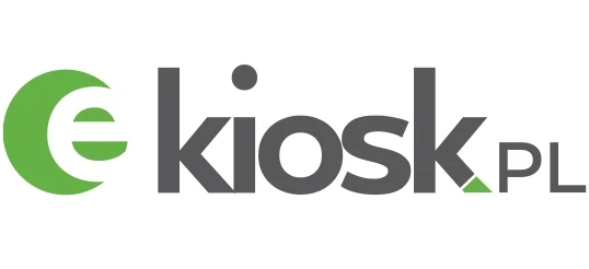 Користний дизайн логотипу для KIOSK.PL, демонструючи креативний графічний дизайн для реклами.