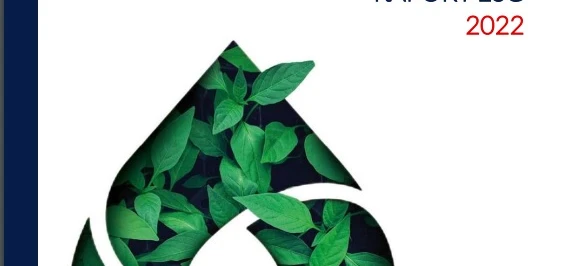 Logo for UNIMOT AVIA graphic design label featuring the ESG 2022 report. Includes Pisces and Nove de Julho University.