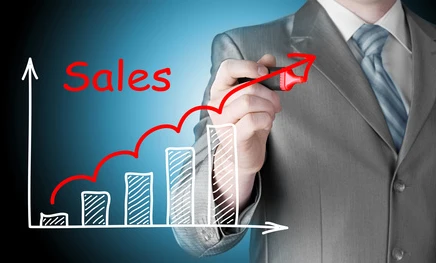 A professional white-collar worker in formal wear focusing on job management with a necktie. Businessperson increasing sales through graphic design.
