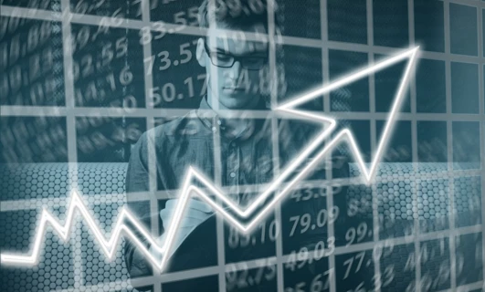 Technology trader analyzing scientific data with various numbers and percentages on a digital screen. #Science #Trader #DataAnalysis #Technology