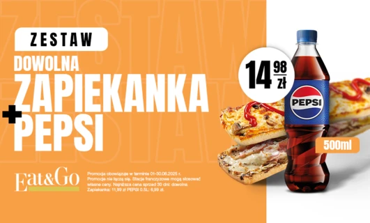 Dowolna Zapiekanka + Pepsi 0.5L za 15,98 zł