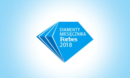 Logo portalu Forbes Media LLC został umieszczony w reklamie DIAMENTY MIESIĘCZNIKA 2018, prezentującej połączenie biznesu, nauki i innowacji.