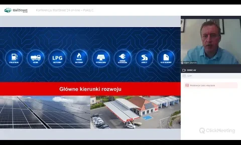 Zrzut ekranu strony internetowej WellStreet prezentujący ich oprogramowanie do wyświetlania reklam, z grafiką logo i stron internetowych. Doświadcz najnowszych technologii w reklamie online na konferencji online WallStreet 24.