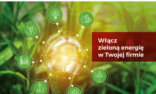 Advertisement for AVÍA Solar - UNIMOT, ENERGIA I GAZ TRADEA. Switch to green energy in your company. Logo, graphic design elements.