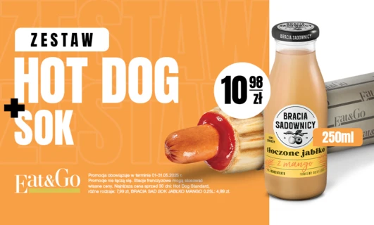 Zestaw Hot Dog i Sok 10,98 zł
