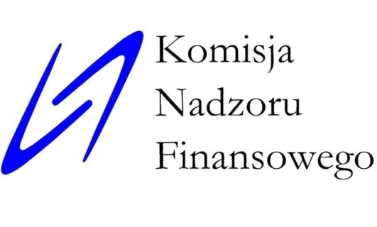 Title: "Graphics and font representing Polish financial authority Komisja Nadzoru Finansowego (KNF)"
Alt-text: "Image featuring the logo of KNF, the Polish Financial Supervision Authority, with a unique font and graphics."