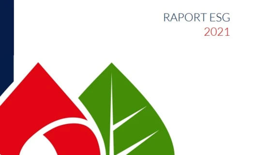 Graficzny symbol logo dla raportu UNIMOT ESG 2021 z etykietą AVIA i Uniwersytetem Nove de Julho na nim.