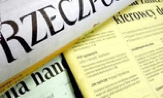 Newspaper article from RZECZPOSPOLITA featuring drivers and road safety. Document discussing new laws for drivers in Poland.