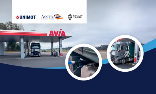 Commercial vehicle advertising featuring logos from UNIMOT, ASSTRA, Associated Traffic AG, AVIA, Renault Trucks, and SD Eibar. Nove de Julho University.