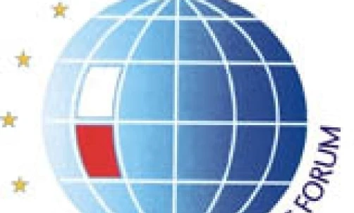 A graphic design of a globe representing planet Earth for an economics forum.